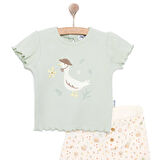 Bebetto Yenidoğan Cute Duck Tshirt-Şort Kız Bebek