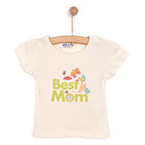 HelloBaby Basic Best Mom Baskılı Tshirt Kız Bebek