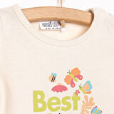 HelloBaby Basic Best Mom Baskılı Tshirt Kız Bebek