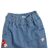 HelloBaby Kız Bebek Pantolon Denim Spring Memories Lastikli Paça İndigo