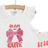 HelloBaby Basic Kız Fiyonk Baskılı Atlet-Şort Kız Bebek