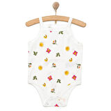 HelloBaby Çiçek Desenli İp Askılı Body