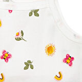 HelloBaby Çiçek Desenli İp Askılı Body