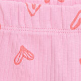 HelloBaby Kız Kalp Desenli İspanyol Paça Kaşkorse Tayt Kız Bebek