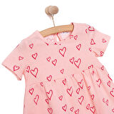 HelloBaby Basic Kız Kalp Desenli Elbise Kız Bebek