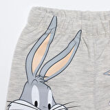 Loney Tunes Erkek Bebek Şort Reçme Paça Gri Melanj