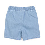 HelloBaby Erkek Bebek Şort Denim Cosmic Line Reçme Paça Mavi