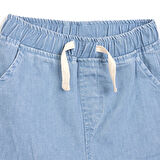 HelloBaby Erkek Bebek Şort Denim Cosmic Line Reçme Paça Mavi