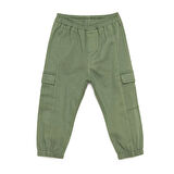 HelloBaby Erkek Bebek Pantolon Happy On The Road Lastikli Paça Koyu Yeşil
