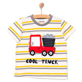 HelloBaby Cars&Roads Erkek Kamyon Baskılı Tshirt-Şort Erkek Bebek