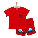 HelloBaby Cars&Roads Yol Baskılı Erkek Tshirt-Şort Erkek Bebek