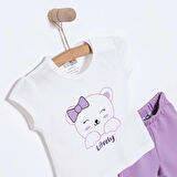 HelloBaby Baskılı 2 ip Yenidoğan Kız Tshirt-Şort Kız Bebek