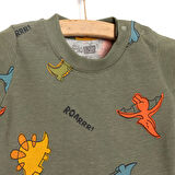 HelloBaby Baskılı 2 ip Yenidoğan Erkek Tshirt-Şort Erkek Bebek