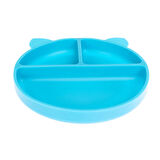 baby plus Vakumlu Silikon Mama Tabağı - Mavi