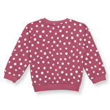 HelloBaby Kız Bebek Sweatshirt Şardonlu Bisiklet Yaka Uzun Kol