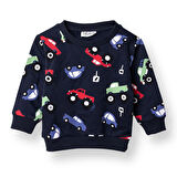 HelloBaby Erkek Bebek Sweatshirt Bisiklet Yaka Uzun Kol