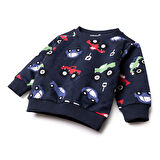 HelloBaby Erkek Bebek Sweatshirt Bisiklet Yaka Uzun Kol