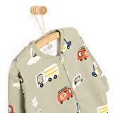 HelloBaby Erkek Bebek Uyku Tulumu 1 Tog Fermuarlı Bisiklet Yaka Uzun Kol Patiksiz Paça