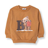 HelloBaby Ayıcık Baskılı Sweatshirt Erkek Bebek