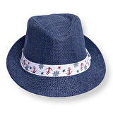 HelloBaby Erkek Bebek Fötr Model Hasır Şapka