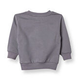 HelloBaby Erkek Bebek Roket Baskılı Sweatshirt Bisiklet Yaka Uzun Kol