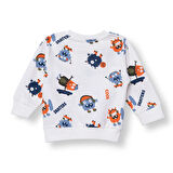 HelloBaby Erkek Bebek Sweatshirt Bisiklet Yaka Uzun Kol