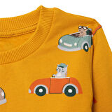 HelloBaby Araba Baskılı Sweatshirt Erkek Bebek