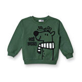 HelloBaby Erkek Bebek Sweatshirt Bisiklet Yaka Uzun Kol