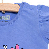 HelloBaby Basic Kız Kedi Baskılı T-Shirt Kız Bebek
