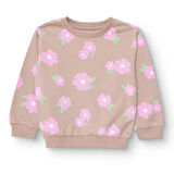 HelloBaby Kız Bebek Basic Sweatshirt Şardonlu Bisiklet Yaka Uzun Kol