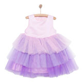 Pixy Love Kız Bebek Abiye Elbise Pixy Love Party Collection Bisiklet Yaka Atlet Kol Pembe