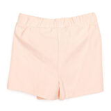 HelloBaby Kız Bebek Basic Şort Bisiklet Yaka Reçme Paça Atlet Kol Açık Pembe