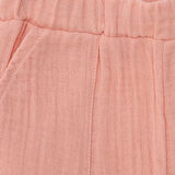 HelloBaby Kız Bebek Pantolon Müslin Reçme Paça Pembe