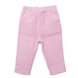 HelloBaby Kız Bebek Pantolon Müslin Reçme Paça Pembe