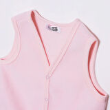 HelloBaby Kız Bebek Polar Yelek Çıtçıtlı V Yaka Atlet Kol