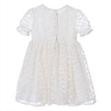 HelloBaby Kız Bebek Elbise Düğmeli Bisiklet Yaka Kısa Kol