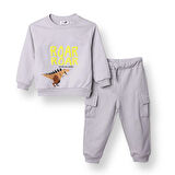 HelloBaby Erkek Bebek Eşofman Takım Bisiklet Yaka Uzun Kol