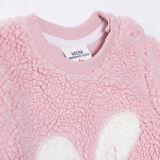 Midimod Yenidoğan Kız Bebek Sweatshirt-Patiksiz Alt Çıtçıtlı Bisiklet Yaka Uzun Kol