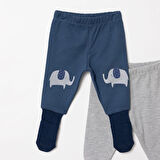 HelloBaby Erkek Bebek 2li Çoraplı Pantolon Çoraplı