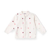 HelloBaby Kız Bebek Polar Hırka Fermuarlı Hakim Yaka Uzun Kol