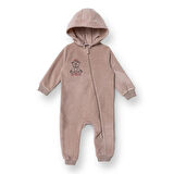 HelloBaby Erkek Bebek Polar Patiksiz Tulum Fermuarlı Uzun Kol Ribanalı Paça