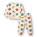 HelloBaby Kız Bebek Eşofman Takımı Bisiklet Yaka Uzun Kol Reçme Paça