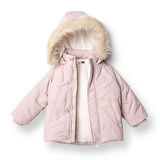 HelloBaby Kız Bebek Mont Fermuarlı Uzun Kol