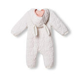 Midimod Kız Bebek Astronot Tulum Fermuarlı Uzun Kol Patikli