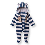 HelloBaby Erkek Bebek Yenidoğan Polar Patikli Tulum Uzun Kol Patikli Paça