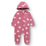 HelloBaby Kız Bebek Polar Patiksiz Tulum Uzun Kol Lastikli Paça