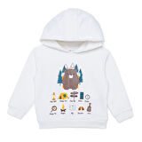 HelloBaby Erkek Bebek Camp Life Kapüşonlu Sweatshirt Fermuarlı Uzun Kol