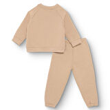 HelloBaby Erkek Bebek Hello Cute Bear Eşofman Takımı Şardonlu Bisiklet Yaka Uzun Kol Ribanalı Paça