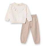 HelloBaby Kız Bebek Bluz - Pantolon Forest Flower Uzun Kol Lastikli