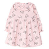 HelloBaby Kız Bebek Elbise Forest Flower Düğmeli Uzun Kol